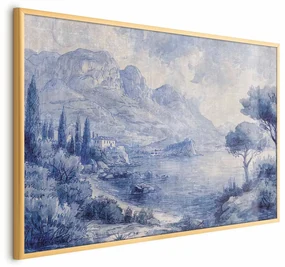 Plakat Niebieska zatoka 30x21 cm z ramą złotą bez marginesu ARTGEIST B