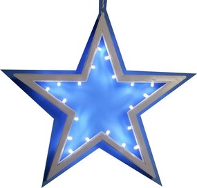 Świąteczna wisząca gwiazdka - 25,5 cm, 20 LED, zimna biel