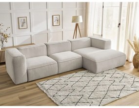 Beżowy narożnik z materiału bouclé (prawostronny) Zephyr – Bobochic Paris
