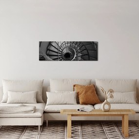 Obraz - Schody (z zegarem) (90x30 cm)