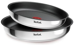Patelnie zestaw 2 szt. z powłoką nieprzywierającą/z odpinaną rączką ze stali nierdzewnej ø 26 cm INGENIO Cook Eat L8813S75 – Tefal