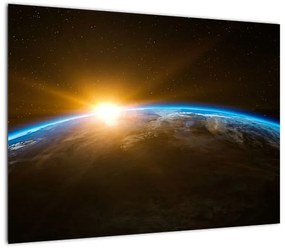 Obraz planety Ziemi z kosmosu (70x50 cm)