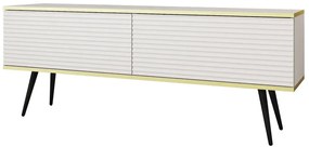 Szafka RTV KARL 3D 135cm wisząca/stojąca biały mat  PIASKI Meble