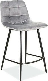 Hoker niski MILA H-2 VELVET szary kuchenny