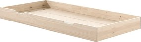 Łóżko dziecięce z litego drewna sosnowego z wysuwanym łóżkiem ze stelażem 90x200 cm w naturalnym kolorze Margrit – Vipack