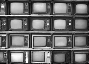 Obraz na szkle - Retro TV (70x50 cm)