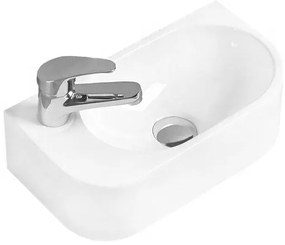 Mexen Viera umywalka nablatowa prawa 40 x 21 cm, biała -21274000R