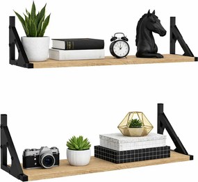 Zestaw dwóch półek 60 cm dąb sonoma D6-L15