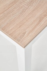 Stół KSAWERY 120x68 dąb sonoma/biały HALMAR