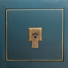 Niebieska niska komoda 130x50,5 cm Oriente – Ixia