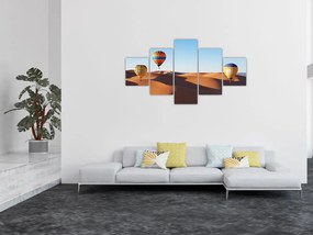 Obraz - latające balony na pustyni (125x70 cm)