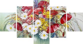 Obraz wazonu z dzikimi kwiatami (125x70 cm)