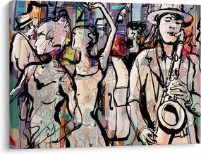 Obraz - Jazzowa noc (70x50 cm)