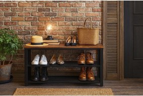 Czarna stalowa szafka na buty 80x45x30 cm Arne – Bonami Essentials