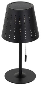 Lampa stołowa zewnętrzna czarna w tym LED 3-stopniowy ściemniacz ładowalna i solarna - Ferre