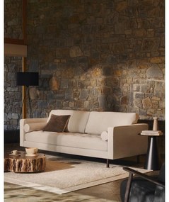 Szarobeżowa sofa z tkaniny szenilowej 222 cm Debra – Kave Home