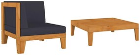 Sofa i stolik ogrodowy z drewna akacjowego - Cefilo 3X