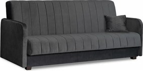 Sofa z Funkcją Spania PORTO Wersalka Rozkładana Dwuosobowa Szara Nowoczesna do Salonu