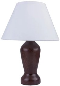 Klasyczna lampka nocna z abażurem wenge - S225-Revia