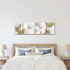 Obraz - 3D koła z kwiatami (170x50 cm)
