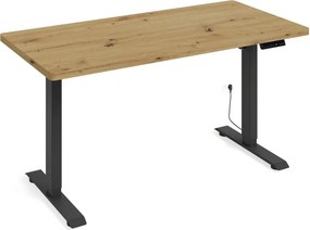 Nowoczesne biurko do pracy na stojąco dąb artisan + czarny A9-Z13
