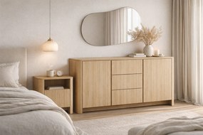 Komoda Sorrenti 168 cm z szufladami - dąb vicenza