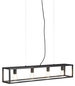 Inteligentna industrialna lampa wisząca czarna z 4 żarówkami WiFi A60 - Cage