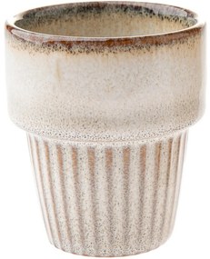 Zestaw 4 ceramicznych kubków Rustik 100 ml, beżowe