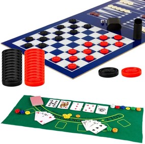 Wielofunkcyjny stół do grania 15 w 1 - ciemno brązowy