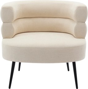 Fotel z beżową tapicerką - CAMEDO