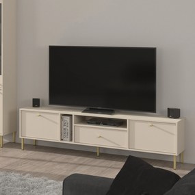 Szafka RTV stojąca TORINO 180 cm do Salonu pod Telewizor 1 Szuflada - Odcienie beżu