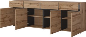 Komoda INCROCIO 225 cm do Salonu Sypialni Dąb wotan