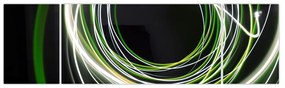 Obraz zielonych kresek (170x50 cm)