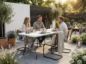 Stół cateringowy CATERON 70x180 cm, biały