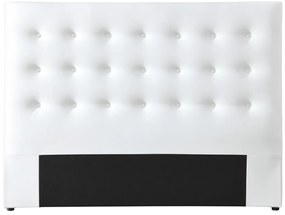Zagłówek łóżka pikowany 160 cm - Ekoskóra - Biały - FRANCESCO