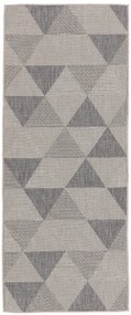 Dywan zewnętrzny Finn Trójkąty jasny szary 80 cm x 220 cm