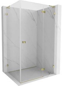 Mexen Lunar L kabina prysznicowa uchylna prawa 85 x 90 cm, transparent, złota - 834L-085-090-50-00-P