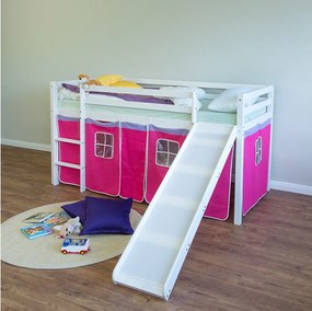 Łóżko piętrowe 90x200 cm Różowe