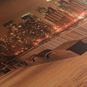 Obraz - Nocne miasto (170x50 cm)