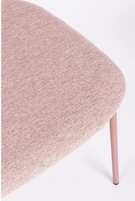 Różowe tapicerowane krzesło Inka – Yes Everyday