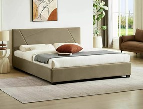 ŁÓŻKO COLUMBIA VELVET 140X200 KOLOR BEŻ BLUVEL 28 SIGNAL