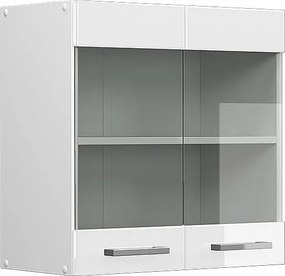 Szklana szafka kuchenna biały wysoki połysk 60x31x60 r-line