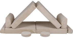 Slimcord sztruksowa sofa dziecięca, beżowa - meowbaby®