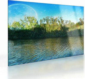 Obraz na szkle - jezioro (70x50 cm)