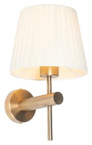 Nowoczesna lampa ścienna biała z brązem - Pluk Nowoczesny Oswietlenie wewnetrzne
