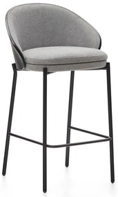 Czarno-szary hoker (wysokość siedziska 65 cm) Eamy – Kave Home