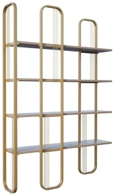 Regał w dekorze sosny w kolorze złota 125x180 cm Sierra – Kalune Design