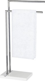 Stojak na ręczniki NOBLE WHITE - 2 ramienny, chromowany, WENKO