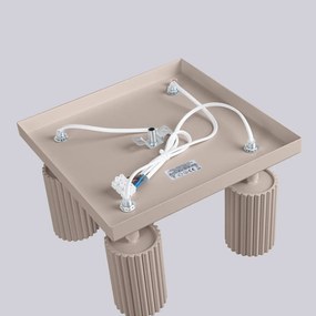 Plafon czteropunktowy KARBON 4 taupe kwadratowy SOLLUX  LIGHTING