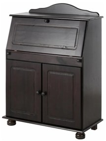 Ciemnobrązowa wysoka komoda z sekretarzykiem 107x39 cm Mette – Støraa